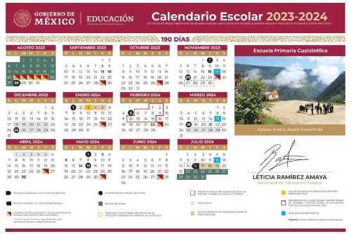 Aquí el calendario escolar 2023-2024